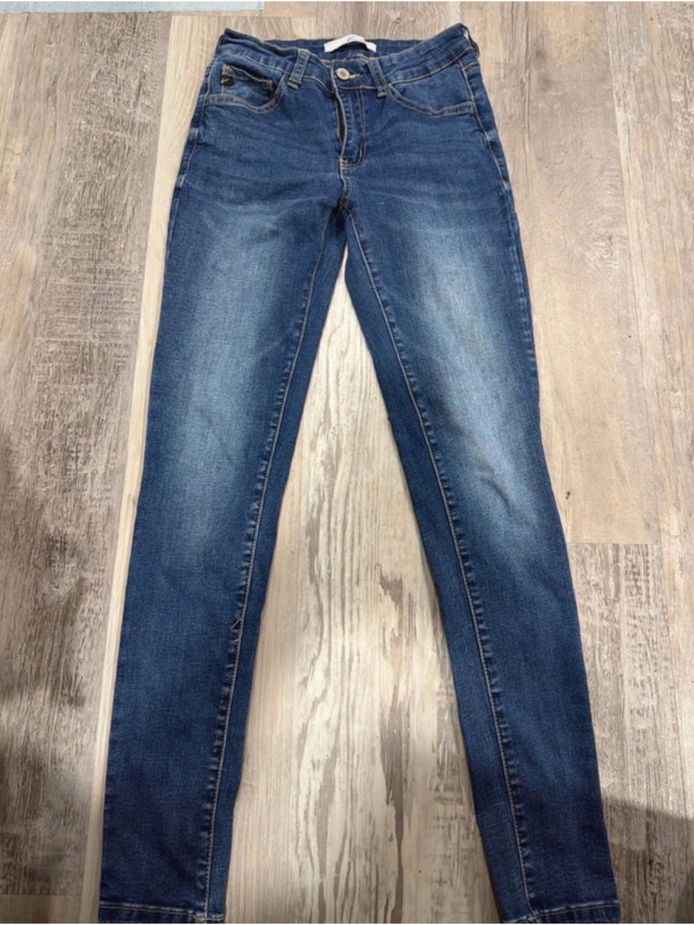 KanCan Blue Skinny Jeans with Subtle Fade